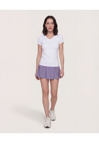 Camiseta  Para Mujer Manga Corta Cuello V Color Blanco Marca Ostu #40092804 Ostu
