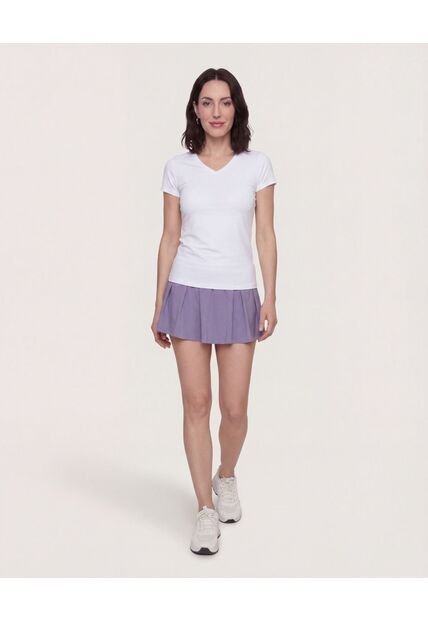 Camiseta  Para Mujer Manga Corta Cuello V Color Blanco Marca Ostu #40092804