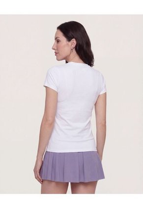 Camiseta  Para Mujer Manga Corta Cuello V Color Blanco Marca Ostu #40092804