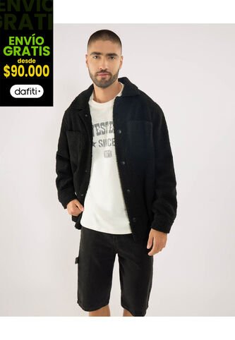 Chaqueta Para Hombre Abrigo Color Negro Marca Ostu #60080177 Ostu