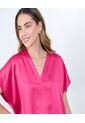 Blusa Para Mujer Manga Corta Color Purpura Marca Ostu #40121108 de Ostu