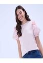 Camiseta Para Mujer Manga Corta Color Rosado  Marca Ostu #40092260 de Ostu