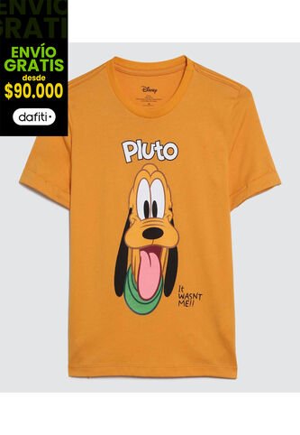 Camiseta Para Niño Manga Corta Color Amarillo  Marca Ostu #80090219 Ostu