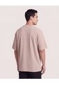 Camiseta Oversize Texturizada  Para Hombre Café Ostu de Ostu