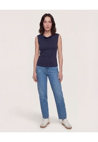 Camiseta  Para Mujer Manga Sisa Cuello Redondo Color Azul Marca Ostu #40097966 Ostu