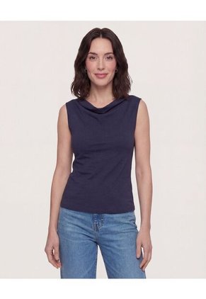 Camiseta  Para Mujer Manga Sisa Cuello Redondo Color Azul Marca Ostu #40097966