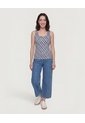 Top Basico Hombro Ancho  Para Mujer Azul Ostu de Ostu