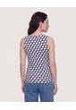 Top Basico Hombro Ancho  Para Mujer Azul Ostu de Ostu