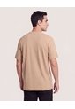 Camiseta Regular Preteñida Klang  Para Hombre Café Ostu de Ostu