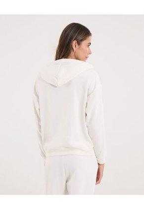Buzo Para Mujer Hoodie Color Crema Marca Ostu #40060401