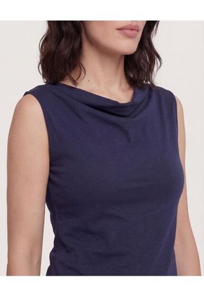 Camiseta  Para Mujer Manga Sisa Cuello Redondo Color Azul Marca Ostu #40097966