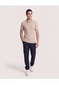 Polo Tricot Line Texture  Para Hombre Camel Ostu de Ostu
