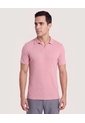 Polo Tricot Line Texture  Para Hombre Rosa Ostu de Ostu
