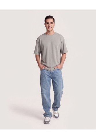 Camiseta Oversize Texturizada  Para Hombre Verde Ostu Ostu