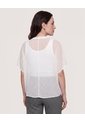 Blusa Mesh Estampada  Para Mujer Crema Ostu de Ostu