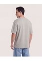 Camiseta Oversize Texturizada  Para Hombre Verde Ostu de Ostu