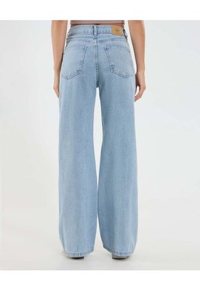 Jean Para Mujer Wide-Leg Color Azul Marca Ostu #40160593