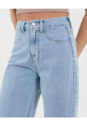 Jean Para Mujer Wide-Leg Color Azul Marca Ostu #40160593