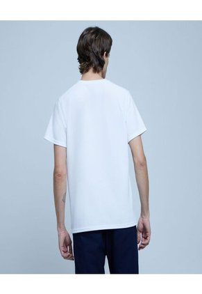 Camiseta Para Hombre Manga Corta Color Blanco Marca Ostu #60091201