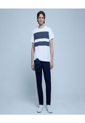 Camiseta Para Hombre Manga Corta Color Blanco Marca Ostu #60091201