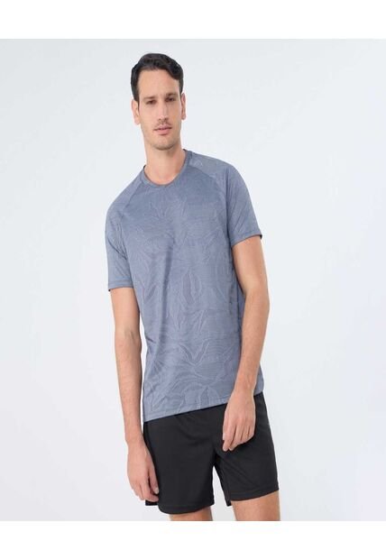 Camiseta Para Hombre Manga Corta Color Gris Claro Marca Ostu #60091487