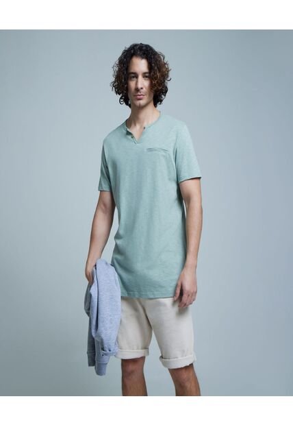 Camiseta Para Hombre Manga Corta Color Verde  Marca Ostu #60091158