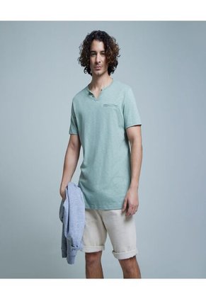 Camiseta Para Hombre Manga Corta Color Verde Marca Ostu #60091158