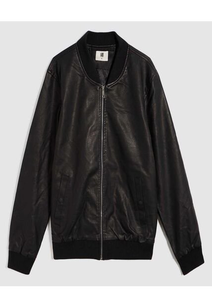 Chaqueta Para Hombre Pu Color Negro Marca Ostu #60080144