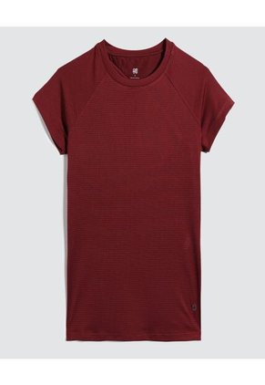 Camiseta Para Mujer Manga Corta Color Vino Marca Ostu #40092168