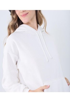 Buzo Para Mujer Hoodie Color Crema Marca Ostu #40060401