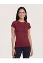 Camiseta Para Mujer Manga Corta Color Vino Marca Ostu #40092168 de Ostu