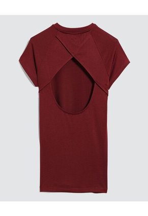 Camiseta Para Mujer Manga Corta Color Vino Marca Ostu #40092168
