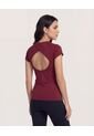 Camiseta Para Mujer Manga Corta Color Vino Marca Ostu #40092168 de Ostu