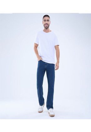 Jean Para Hombre Regular Color Azul Medio Marca Ostu #60160385