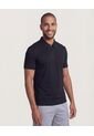 Polo  Para Hombre Cuello Maquina Sin Bolsillo Color Negro Marca Ostu #60110887 de Ostu