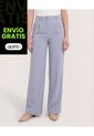 Pantalón Fluido Tiro Alto  Para Mujer Gris Ostu de Ostu