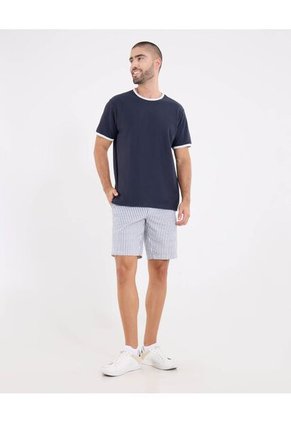 Bermuda  Para Hombre Regular Corto Color Azul Marca Ostu #60100461