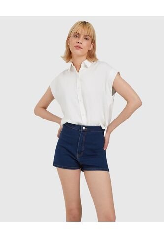 Short Para Mujer  Color Azul  Marca Ostu #40190244 Ostu