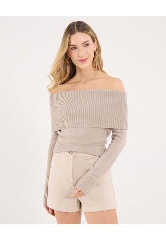 Saco Para Mujer Cardigan Color Beige Marca Ostu #40330093 Ostu