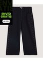 Jean Culotte Con Taches  Para Mujer Negro Ostu de Ostu