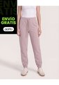 Jogger Unicolor  Para Mujer Beige Ostu de Ostu