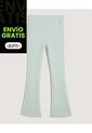 Pantalón Flare Texturizado Para Niña  Infantil Niña Verde Ostu de Ostu