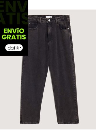 Jean Loose  Para Hombre Negro Ostu Ostu