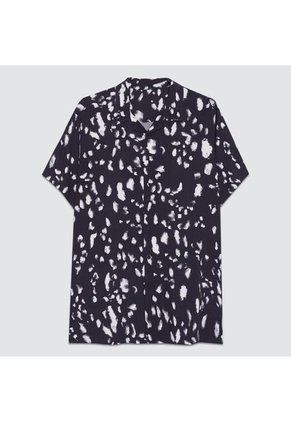 Camisa Para Hombre Manga Corta Sin Bolsillo Color Negro Marca Ostu #60010584