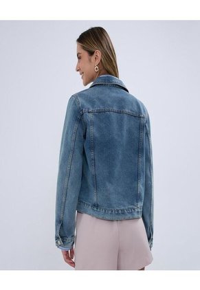 Chaqueta Para Mujer Trucker Color Azul Medio Marca Ostu #40080229