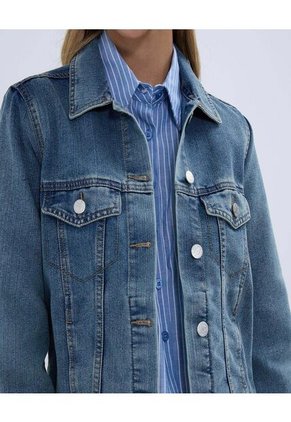 Chaqueta Para Mujer Trucker Color Azul Medio Marca Ostu #40080229