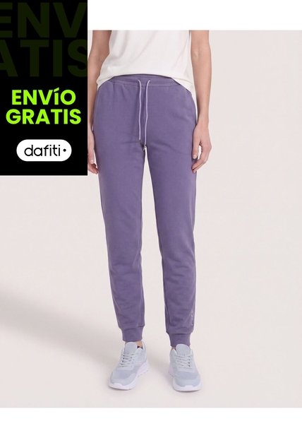 Jogger Unicolor  Para Mujer Morado Ostu