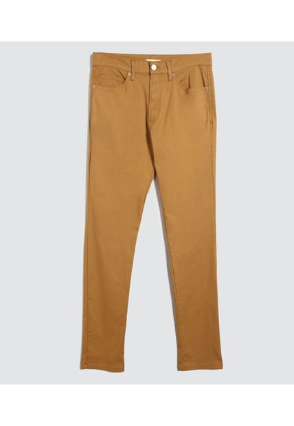 Pantalon Para Hombre 5 Bolsillos Color Mostaza Marca Ostu #60070366