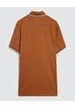 Polo Para Hombre Cuello Tejido Sin Bolsillo Color Café  Marca Ostu #60110715 de Ostu