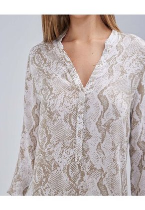 Blusa Para Mujer Manga 3/4 Color Verde Marca Ostu #40121035